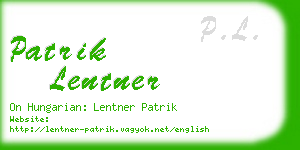 patrik lentner business card